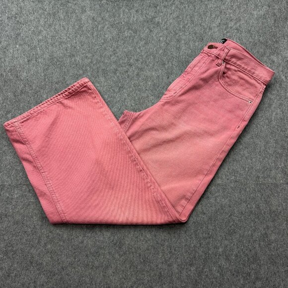 BDG Urban Outfitters High & Wide Jeans Women's Size 31 Relaxed Fit Pink Denim - Picture 1 of 15